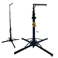 Two Crank Up Speaker Stand with Outriggers Hanging Line Array Sound Truss System