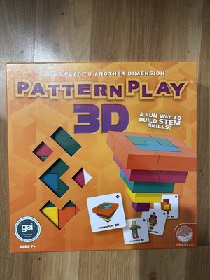 Mindware 3D Wood Brain Puzzle Pattern Play Build Stem Skills Educational Toy