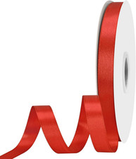 5/8 Inch Wide 100 Yards Double Face Red Satin Ribbon Red Fabric Ribbon for Gift