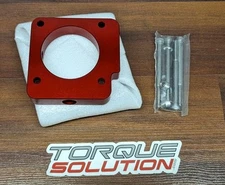 Torque Solution Throttle Body Spacer Red Fits Subaru WRX 2006-2014/STI 2004-2021