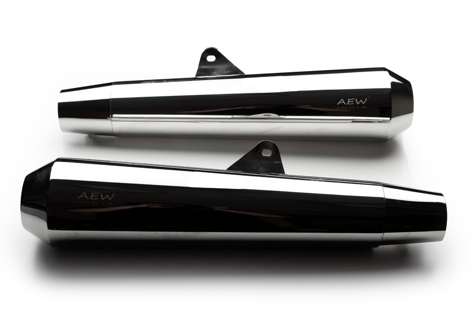 AEW TE103 SS ESPEJO ESCAPE PULIDO APTO PARA ROYAL ENFIELD INTERCEPTOR Y GT 650