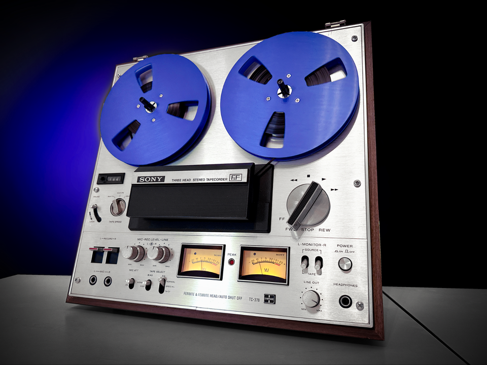 SONY TC378 🌈RaRe🌈 Vintage Blue Reel To Reel Tape Recorder eBay