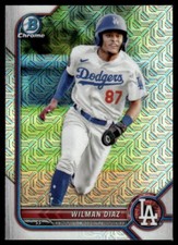 2022 Bowman #BCP-135 Wilman Diaz Chrome Prospects Mojo Refractor