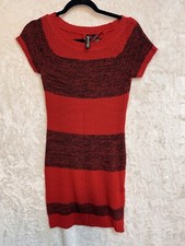 Red Paint Sweater Dress Size Small Y2K