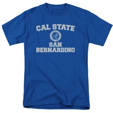 Cal State San Bernardino Adult T-Shirt Circle Logo, Royal Blue, S-5XL