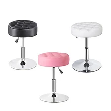 1/2/4PCS Adjustable Swivel Makeup Ottoman Stool Round Vanity Stool For Bedroom