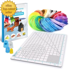 3D Pen Filament with Silicon Design Mat and Compatible Stencils Book with 11
