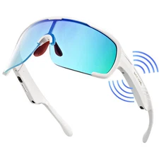 MOONCOOL Smart Glasses,Polarized Sunglasses with Bluetooth Speaker & Mic 7hrs