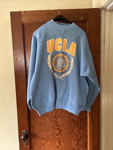 Vintage 80s Champion Sweatshirt UCLA Blue Size XL 