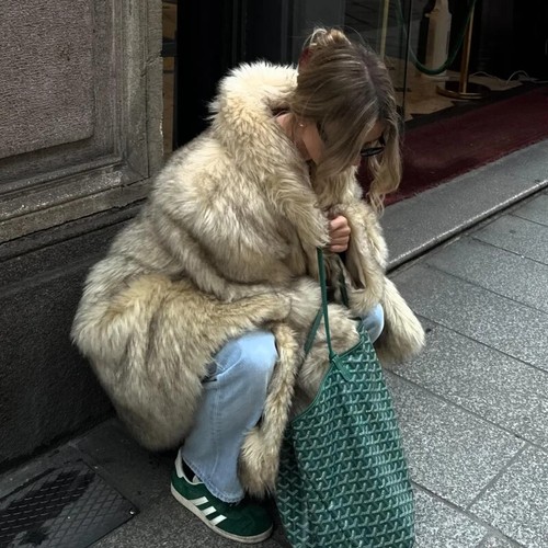 Fashion Lapel Faux Fur Warm Coat Women Long Sleeve Loose Fluffy Cardigan Winter - 第 13/22 張圖片