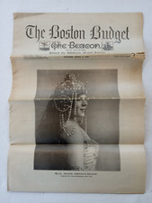 BOSTON BUDGET The BEACON Newspaper April 3, 1909 Editor William Grant James