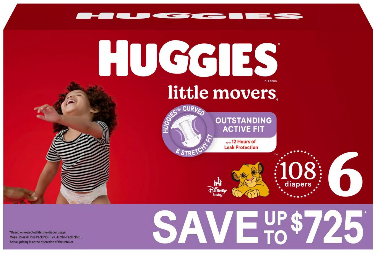 Huggies Disposable Diapers Little Snugglers/Little Movers - N, 1,2,3,4,5,6,7