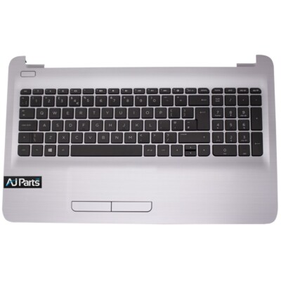 Ersatz für HP 15-AY139TU Silber Handauflage Abdeckung UK Tastatur mit Touchpad