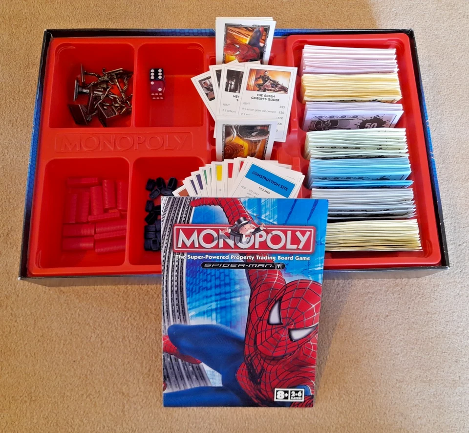 Spider Man Monopoly Super Powered Property Trading Board Game Marvel Hasbro 2007 - Image 4 of 4