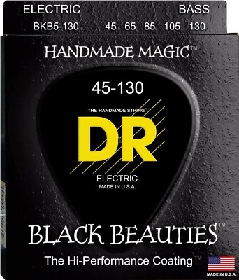 DR Bass Strings 5-Strings Black Beauties Performance Coating BKB5-130 45-130