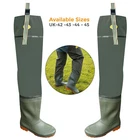 Nylon Thigh Hip Waders Waterproof Fly Coarse Fishing Muck Wader Thigh Boots