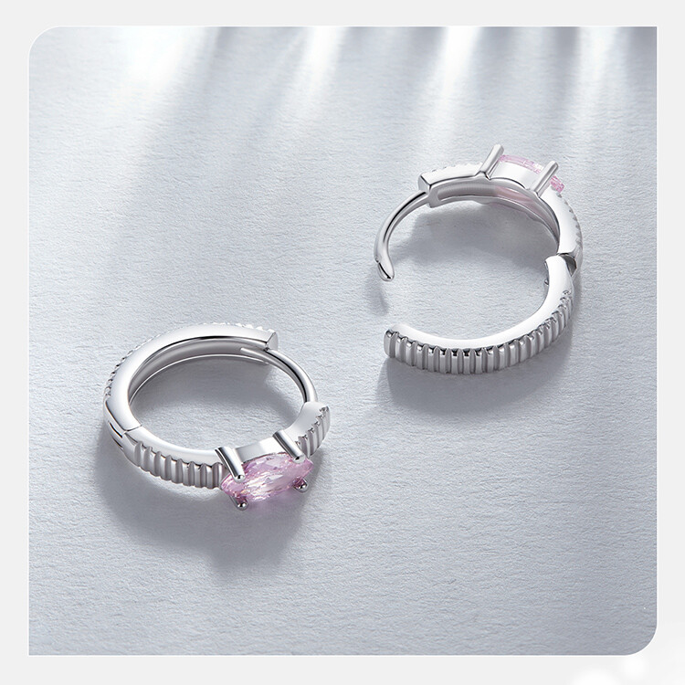 Bamoer Orecchini Fiore Rosa Orecchini In Argento Sterling 925 - Foto 2