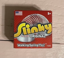 Original Slinky Silver Metal Spring Toy Made in USA, New In Box SEALED