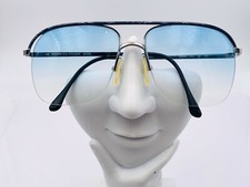 Vintage Windsor NY Look Gray Metal Pilot Sunglasses Italy FRAMES ONLY