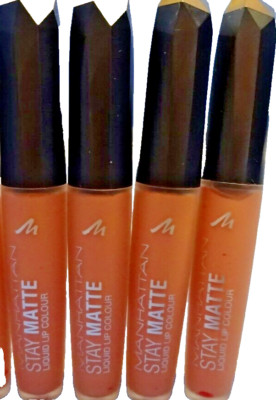 MANHATTAN Lippenstift »Stay Matte Liquid Lip Colour 350 CORAL SASS 5 Stück