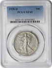 1938-D Walking Liberty Silver Half Dollar EF45 PCGS