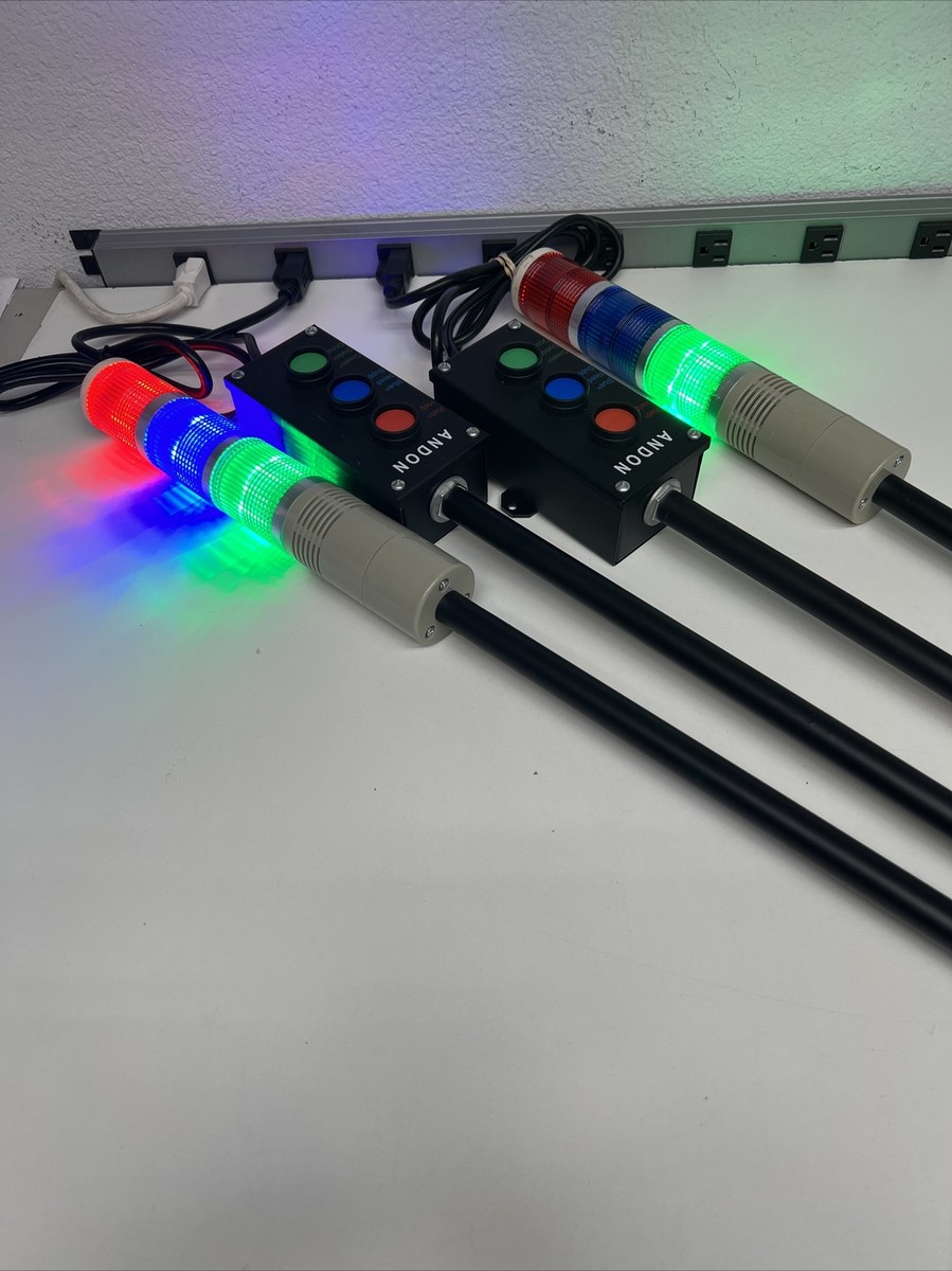 2x Signaworks Andon Tower Light 5000603 Red Blue Green + sound