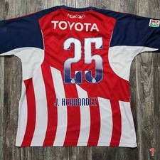 2008 Reebok Chivas Guadalajara Home Soccer Jersey Men M Chicharito Hernandez