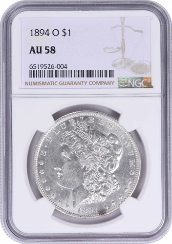 1894-O Morgan  Silver Dollar AU58 NGC
