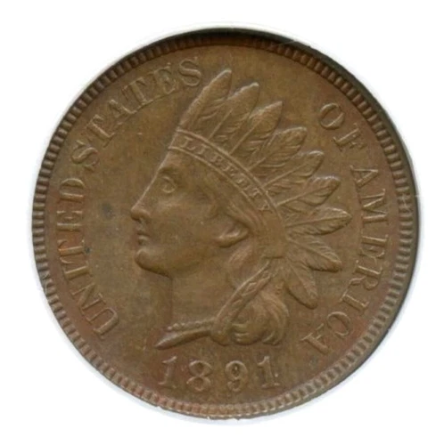 1891 Indian Cent, NGC MS64BN