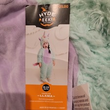 Plush Magical Llama Toddler Hooded One-Piece Halloween Costume 18 24 Months Horn