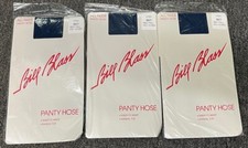 Vintage Bill Blass Pantyhose Sheer Navy Blue Medium Tall Set Of 3