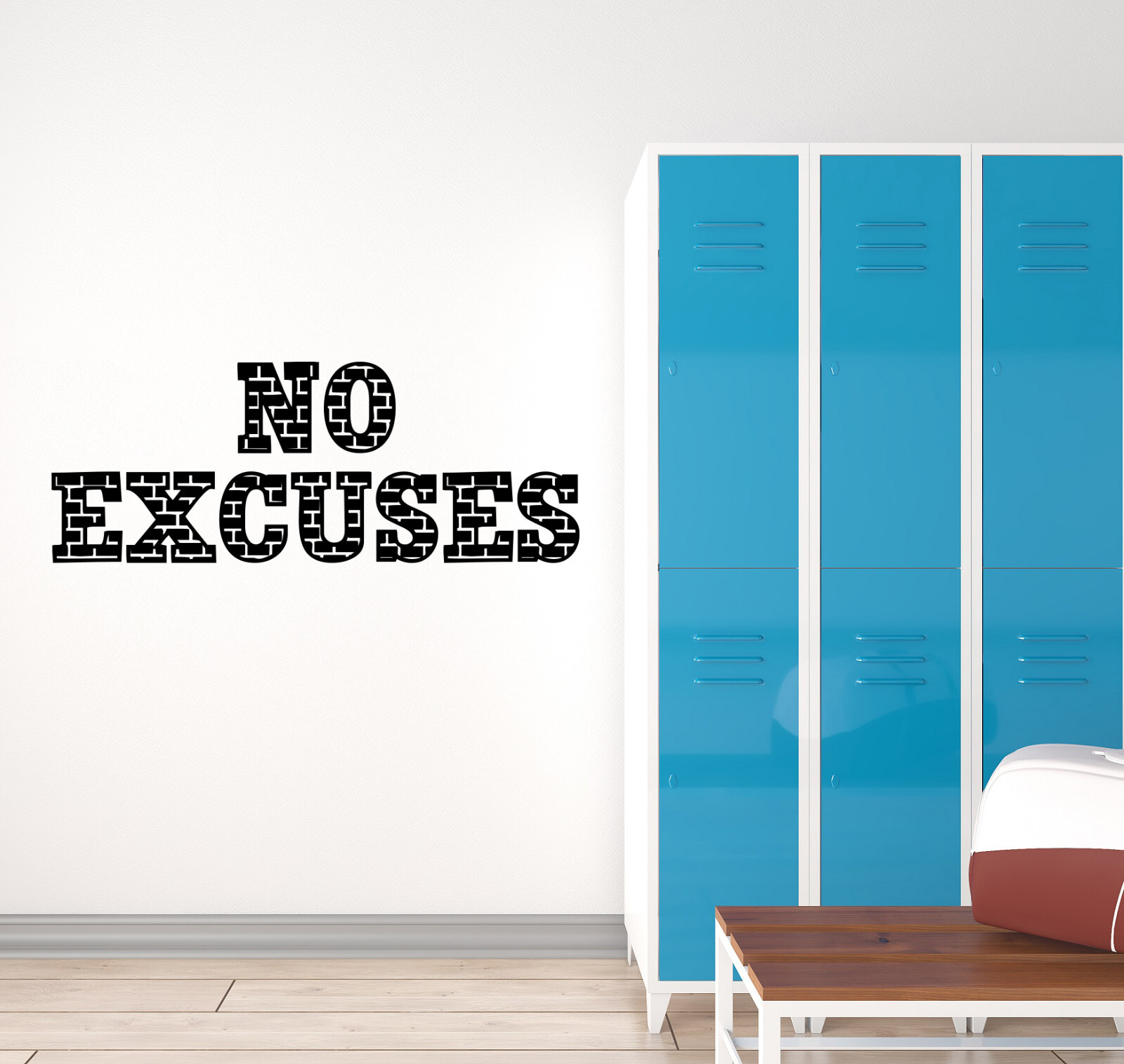 Vinyl Wall Decal No Excuses Home Gym Fitness Words Phrase Sports Sticker ig6308
