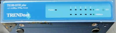 TRENDnet TE100-S55E Plus Mini Switch 5 Ports 100Mbps with Power Adapter