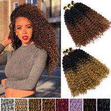 Deep Curl Water Wave Ombre Hair Extenisons Crochet Thick Real Natural for Human