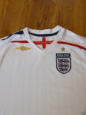 ENGLAND 'Umbro' Football (Home) Shirt 2007-2009 (XLB) Extra Large