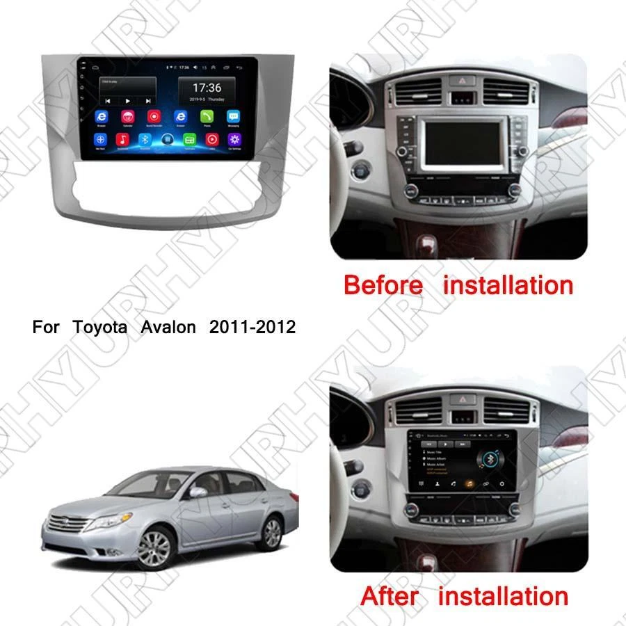 Rádio de carro 9"" Android 10.0 estéreo GPS Wi-Fi FM para Toyota Avalon 2011-2012 - Imagem 2 de 4