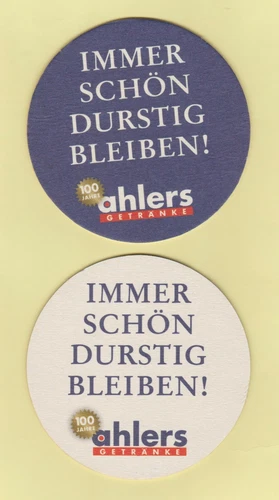 Small advertising beer mat, AHLERS - drinks, Achim-Verden #46#
