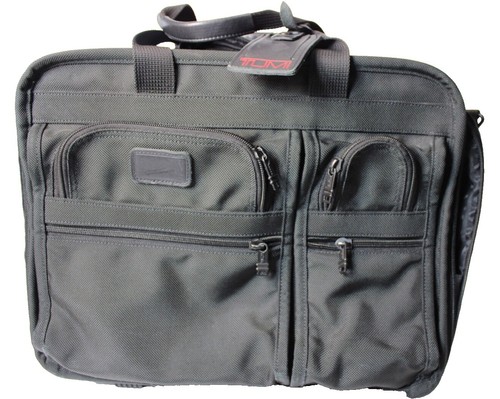 Tumi T-Pass Laptop Computer Briefcase 26516D4 Black Nylon Shoulder