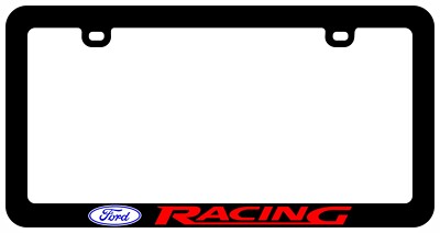 Ford Racing Plate FORD RACING ASSORTED BLACK AND CHROME METAL LICENSE PLATE FRAME | eBay