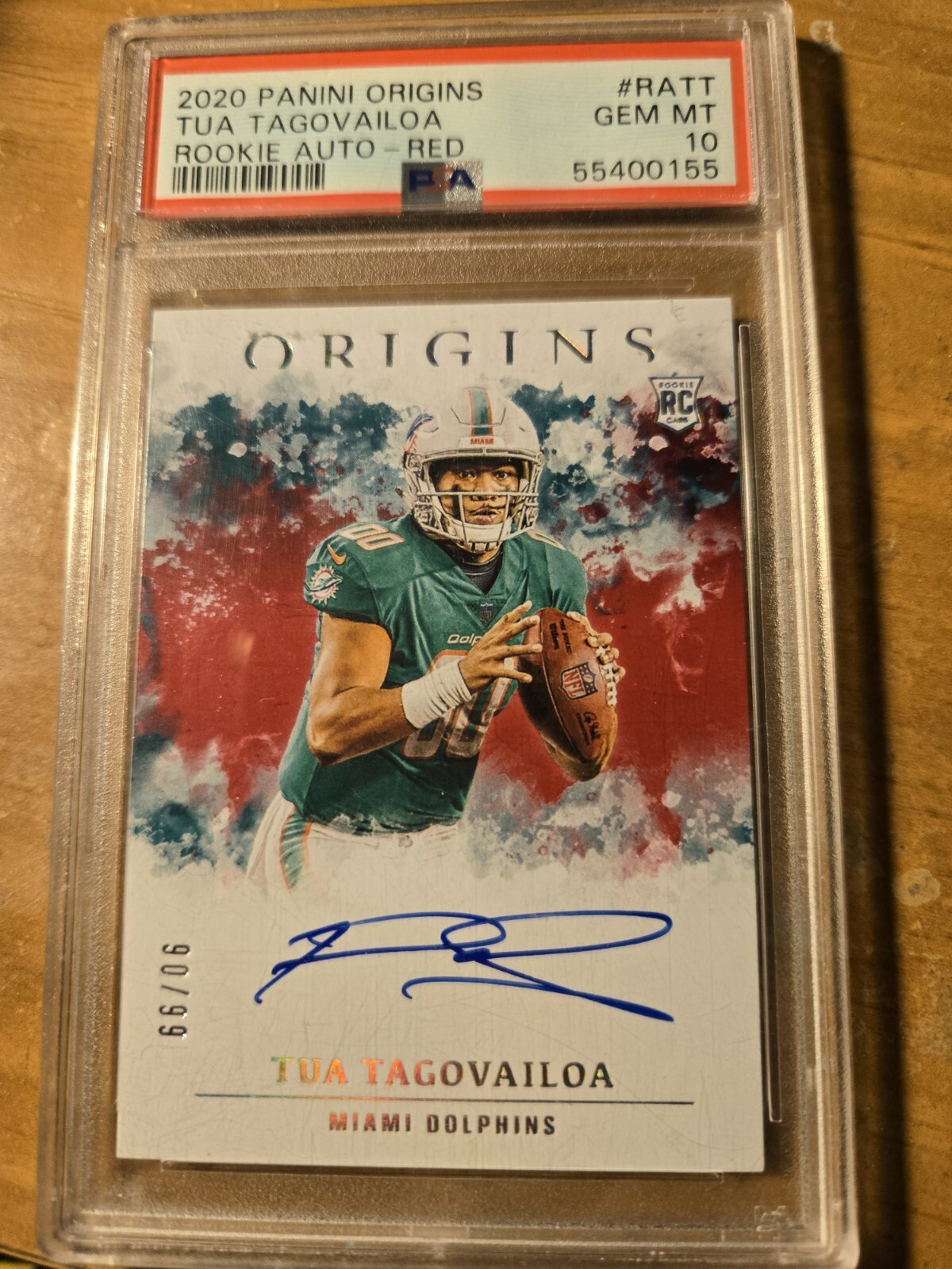2020 Panini Origins - Rookie Autographs Red #RA-TT Tua Tagovailoa /99 (AU, RC)