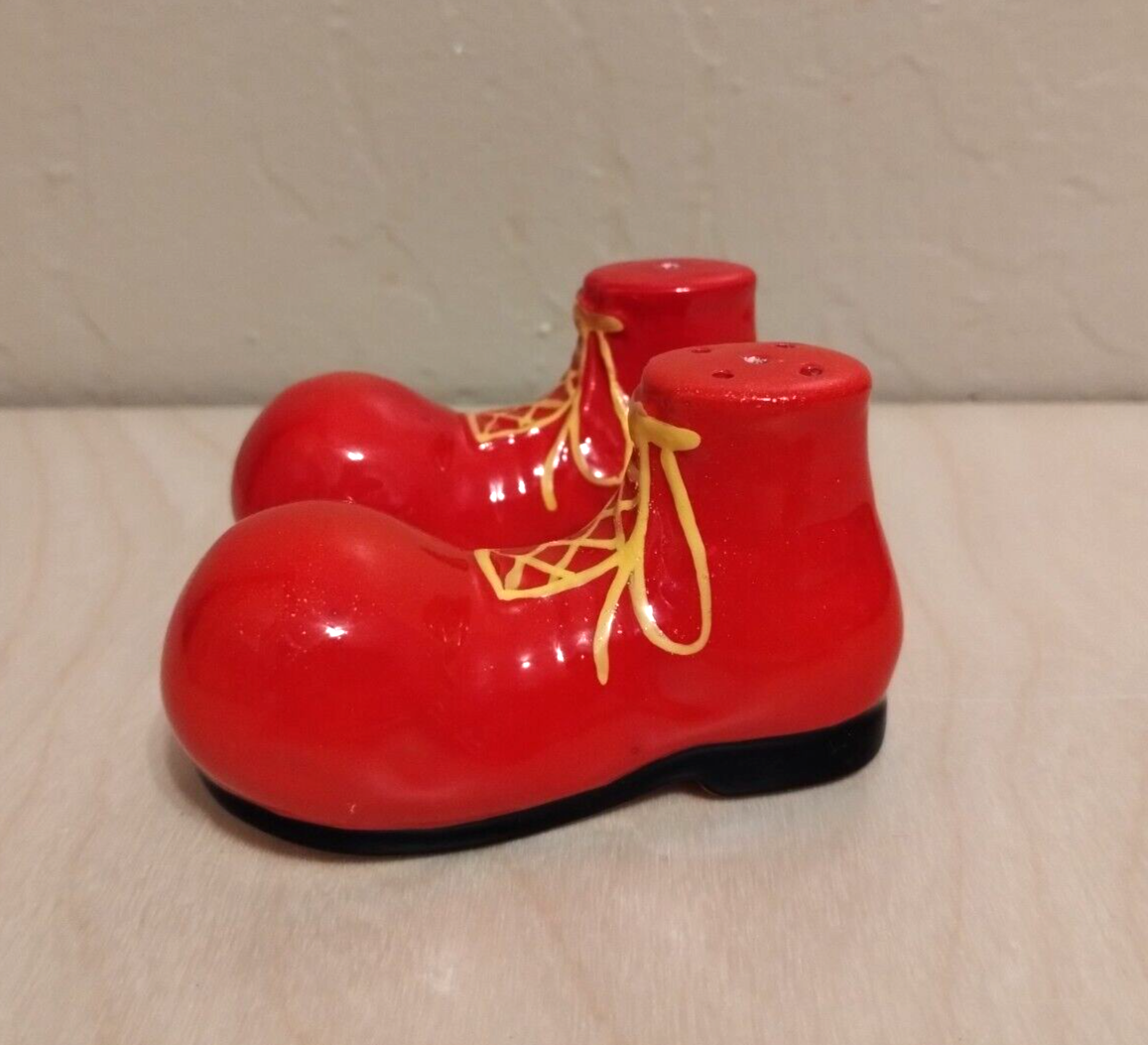 VTG NOS RARE Ronald McDonald Red Clown Shoes Yellow Laces Salt