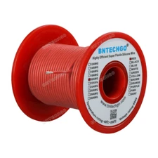 20 Gauge Flexible Silicone Wire Red 100 feet 600V 200 deg C Tinned Copper Wire