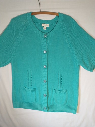 appleseed s cardigan, Large Blue 100%cotton