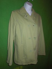 Liz Claiborne size S women cotton green long sleeve lining jacket blazer
