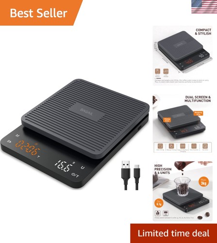 Coffee Scale with Timer, 0.1g High Precision Kitchen Scale, Pour Over Coffee ...