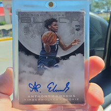 Panini 2020-21 Black Rookie Midnight Signatures Anthony Edwards Auto /15