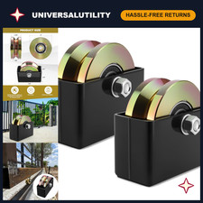 4" V Groove Sliding Gate Rollers Wheels - 2 PCS Heavy Duty Weld-On Bracket 3000L