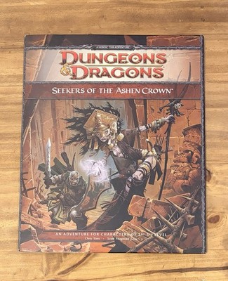 Dungeons & Dragons 4E Seekers of the Ashen Crown, Complete with Map Excellent!
