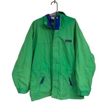 VTG Patagonia Lightweight Jacket Unisex Kid's SZ 10 Green  Blue Gorpcore Rain