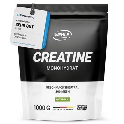 Creatin Monohydrat Pulver - 1 kg / 1000g - Extra Pure Kreatin - Mesh Faktor 200
